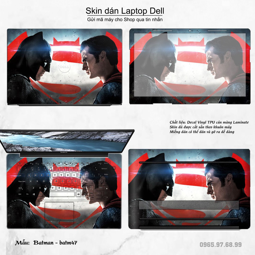 Skin dán Laptop Dell in hình Người dơi _nhiều mẫu 2 (inbox mã máy cho Shop)