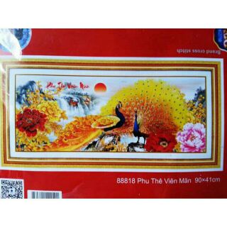 Tranh thêu 3d phu thê viên mãn 88818