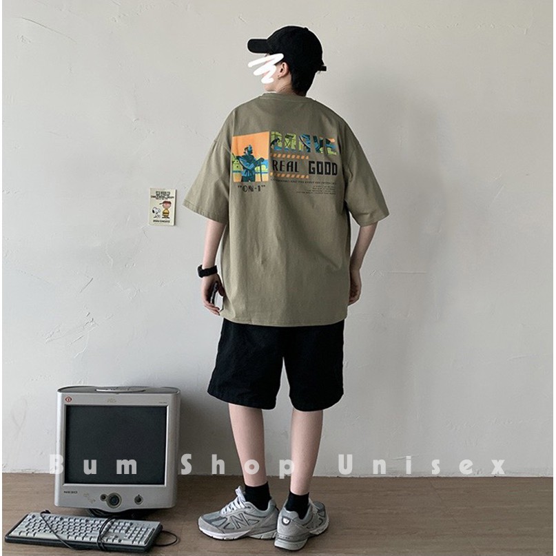 Freeship | Áo Thun Nam Cotton Mềm Mát - TTL748 Real Good -  Áo Phông Unisex Nam Tay Lỡ Form Rộng  - Freesize < 70kg | BigBuy360 - bigbuy360.vn