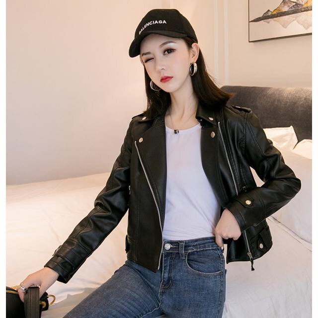 [XẢ KHO 3 NGÀY] Áo Khoác Da Nữ Cổ Bẻ Quảng Châu Cao Cấp Mẫu Mới Nhất Không Bong Tróc dáng ngắn croptop | BigBuy360 - bigbuy360.vn