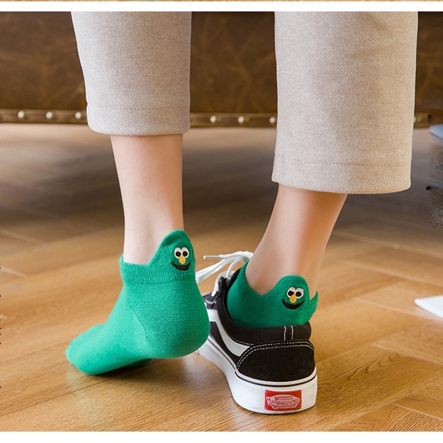 Vớ cotton trang trí họa tiết biểu tượng cảm xúc đáng yêu