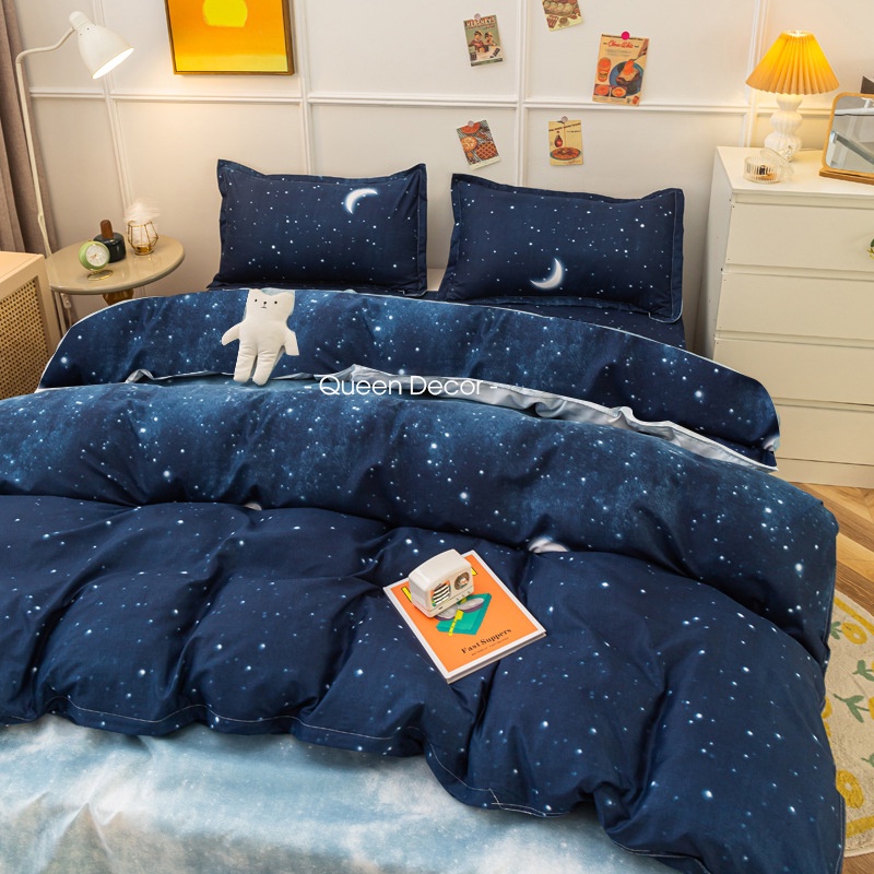 Bộ Chăn Ga Gối, Ga Giường Cotton Poly Set 4 Món, 5 Món M2, M6, M8, 2M2 Hè Thu, Miễn Phí Bo Chun - Queen Decor | BigBuy360 - bigbuy360.vn