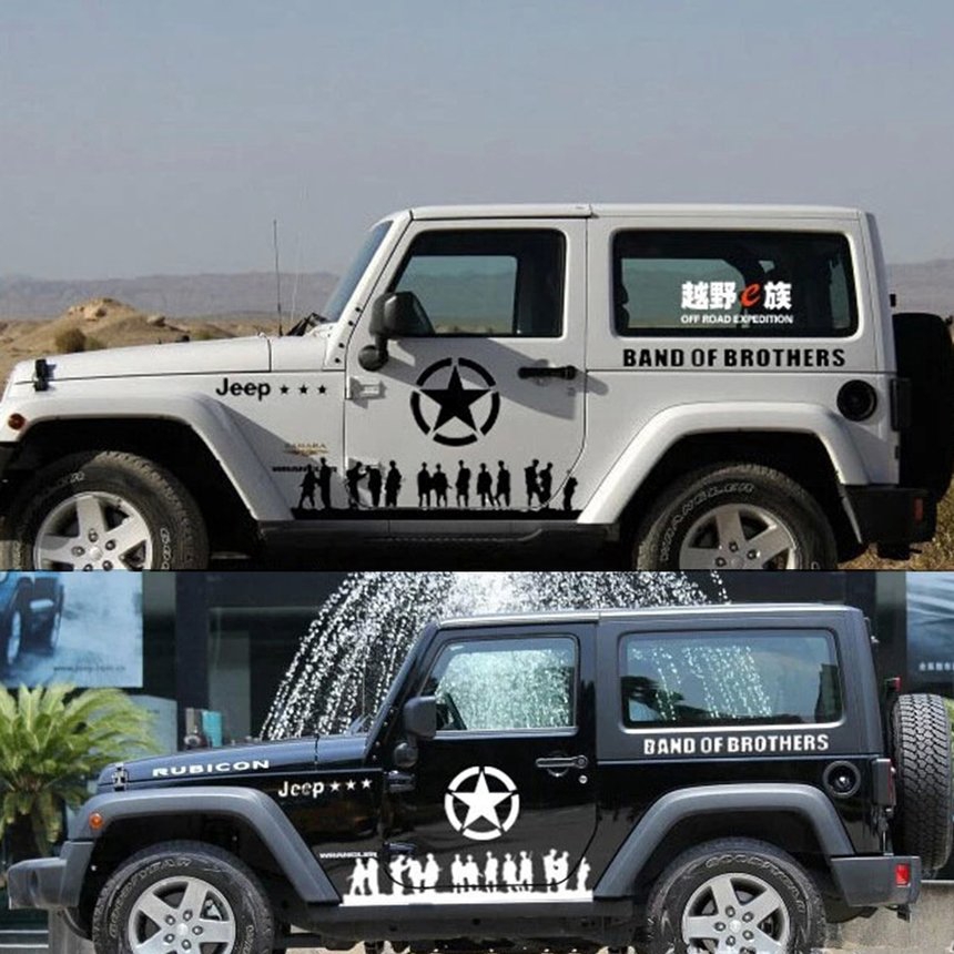 Sticker Dán Trang Trí Xe Hơi D-206 Jeep Wrangler