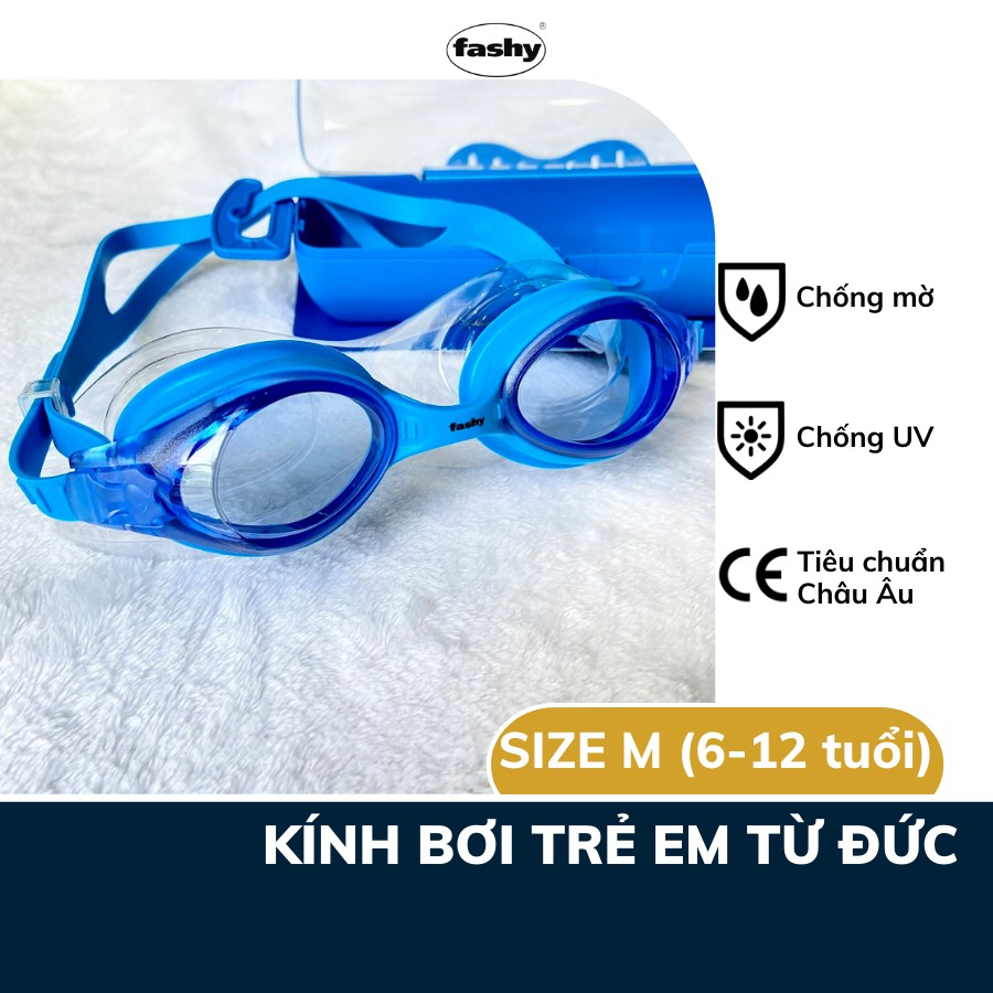 Kính bơi trẻ em nhập khẩu từ Đức Fashy dòng Spark II, dành cho bé trai, bé gái từ 6 tuổi trở lên size M