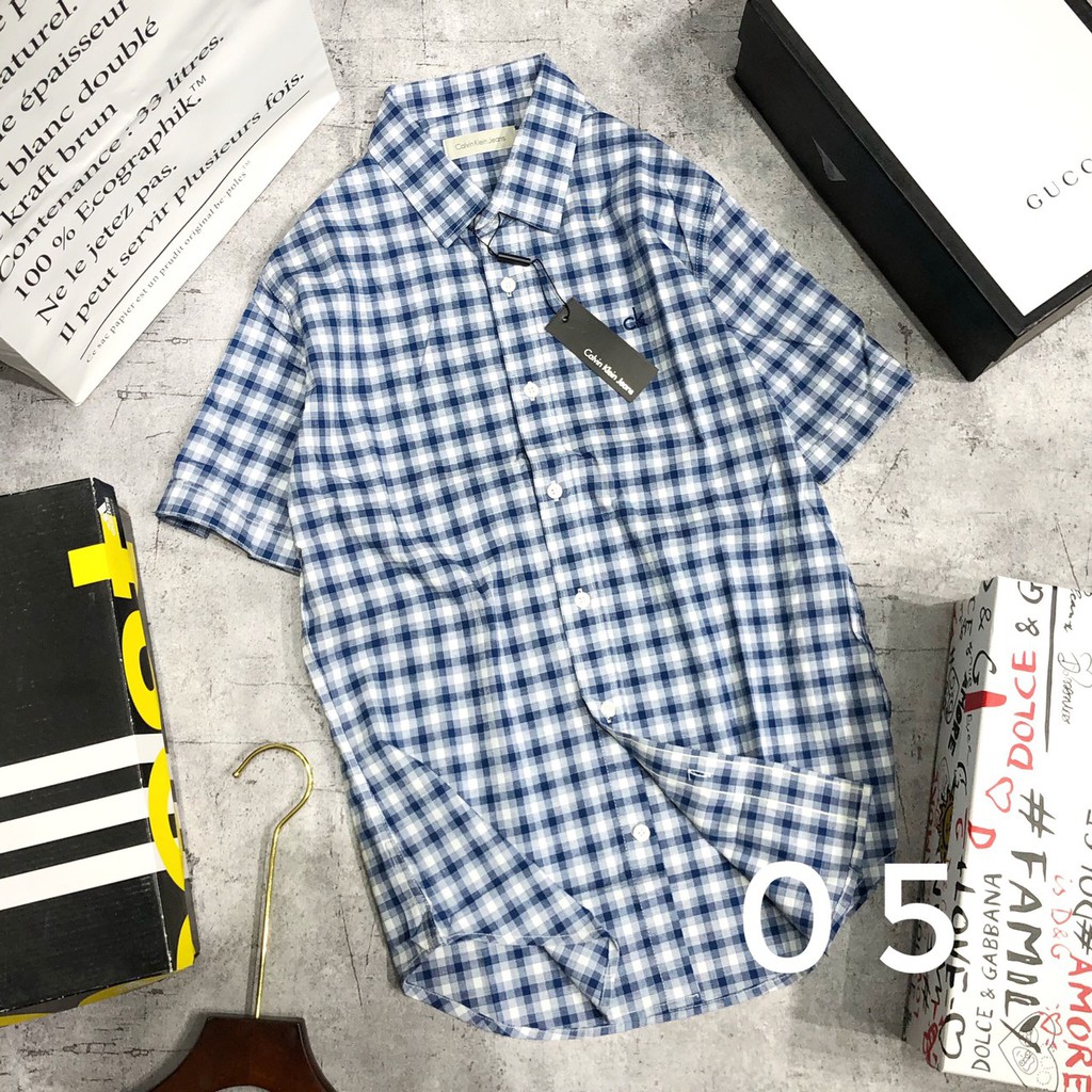 Áo sơ mi công sở kẻ caro ngắn tay nam bigsize cao cấp xuất khẩu SMHOL - 05