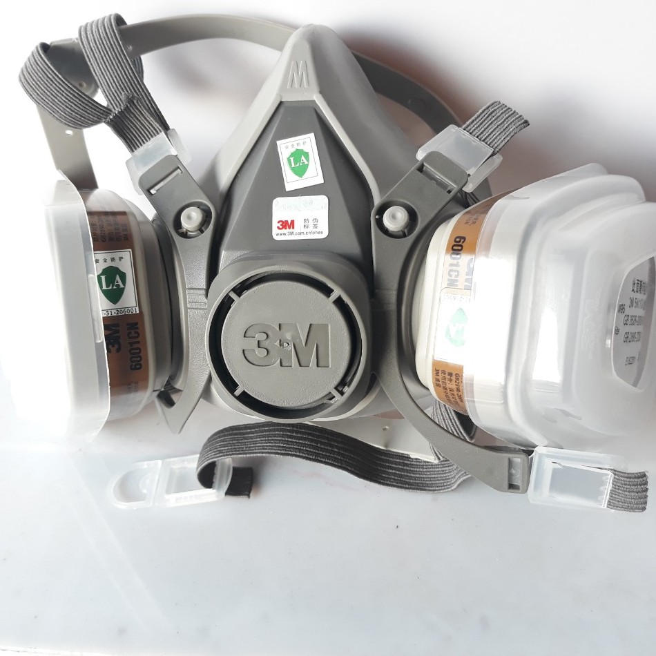 Bộ mặt nạ phòng độc 3M 6200 và phun thuốc sâu, phòng độc khói , chống bụi mịn PM2.5