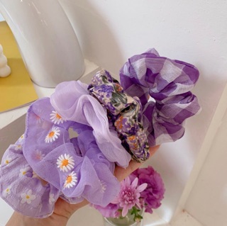 Scrunchies tím lịm cành sim