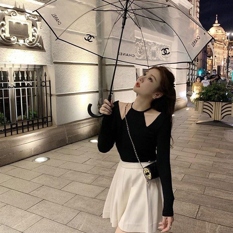 Happy-store ❤️ Áo mặc trong tay dài buộc cổ