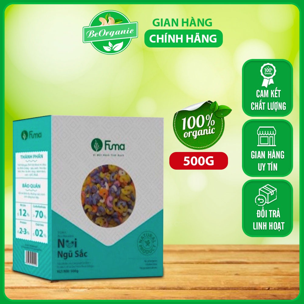 Nui Rau Củ Fuma Hữu Cơ, Nui Ngũ Sắc 500g Beorganic - Thực Phẩm Ăn Kiêng, Eat Clean Giảm Cân,  Healthy, Cho Bé Ăn Dặm