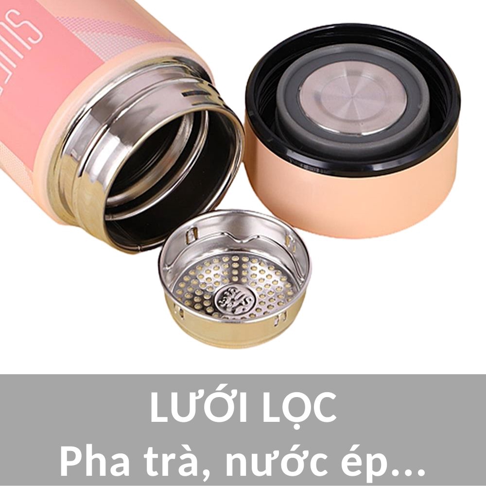 Bình giữ nhiệt có màng lọc chuyên pha trà Lõi Inox 500ml ly cốc cách nhiệt Mã 22004