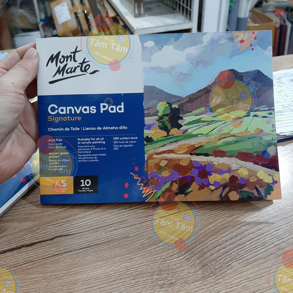 [ TÂM TÂM ]-Canvas dạng sổ Mont Marte, Canvas Pad Mont Marte các size A5/A4/A3-