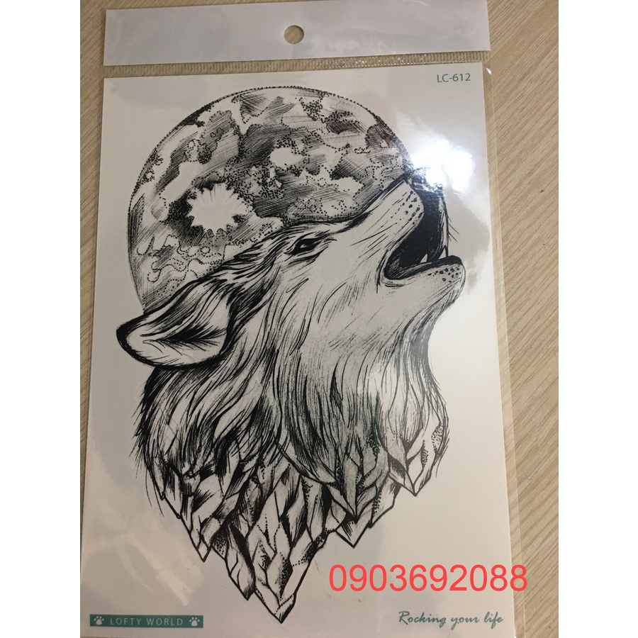 [HCM] Hình xăm dán - tattoo sticker lớn cá tính 15 x 21cm