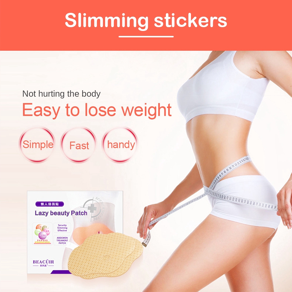 ⌂⌂ 5Pc Lazy Beauty Patch Quick Slimming Patch Belly Slim Patch Abdomen Fat burning Navel Stick 【Goob】