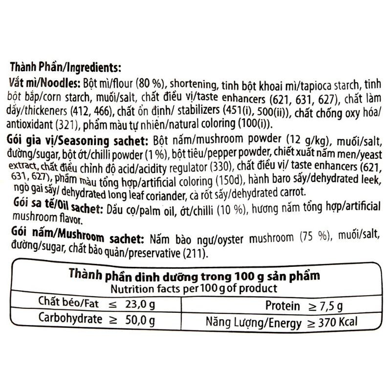 Mì Reeva lẩu nấm chua cay gói 85g(chay mặn đều dùng được) | BigBuy360 - bigbuy360.vn