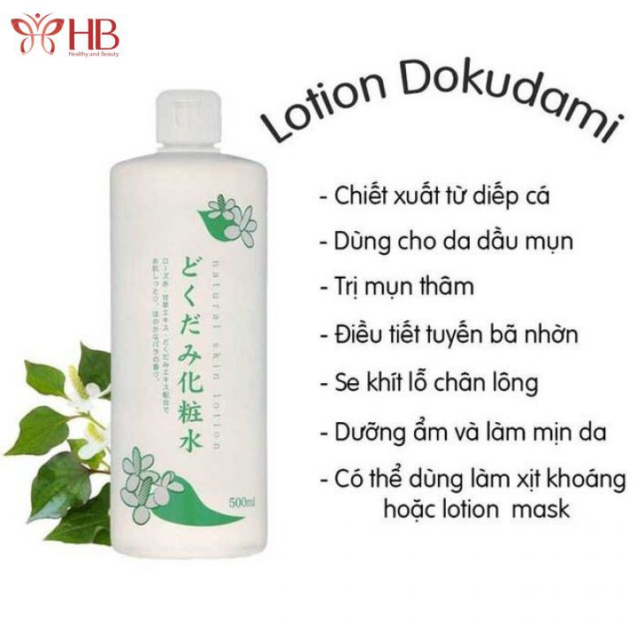 Nước hoa hồng diếp cá lotion toner Dokudami Nhật Bản ngừa mụn giúp cân bằng da 500ml | BigBuy360 - bigbuy360.vn