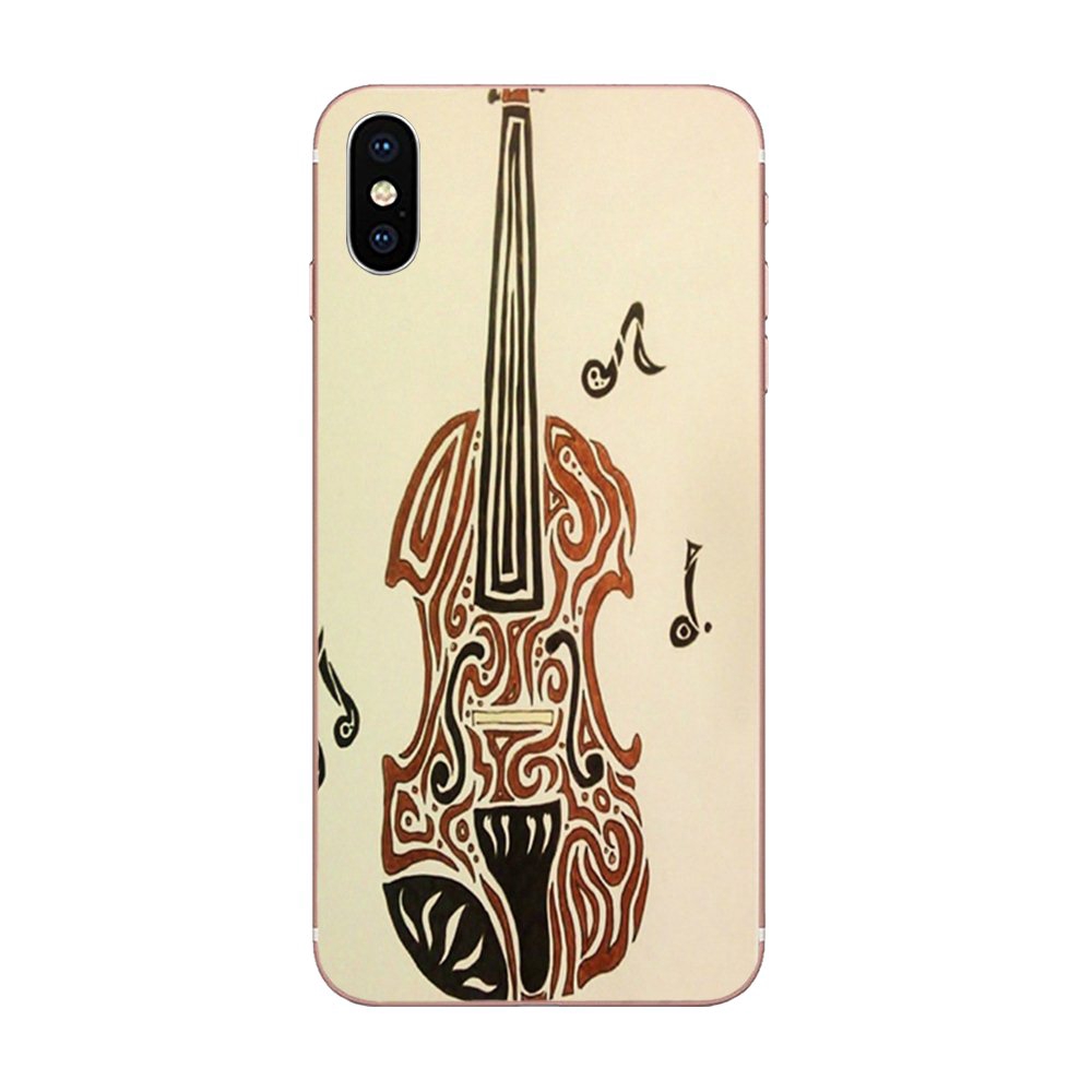 Ốp Điện Thoại Mềm Hình Đàn Violin Cho Samsung Galaxy A10 A20 A20E A3 A40 A5 A50 A7 J3 J5 J6 J7 2016 2017 2018