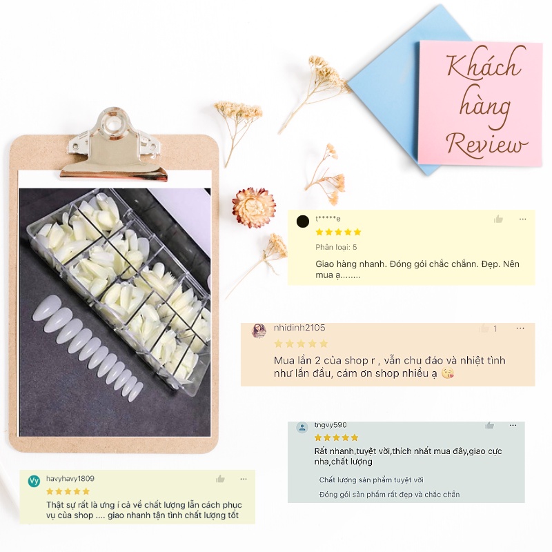 Móng úp HSM chuẩn form bầu và nhọn phụ kiên nail giá chính hãng THẾ GIỚI NAIL XINH