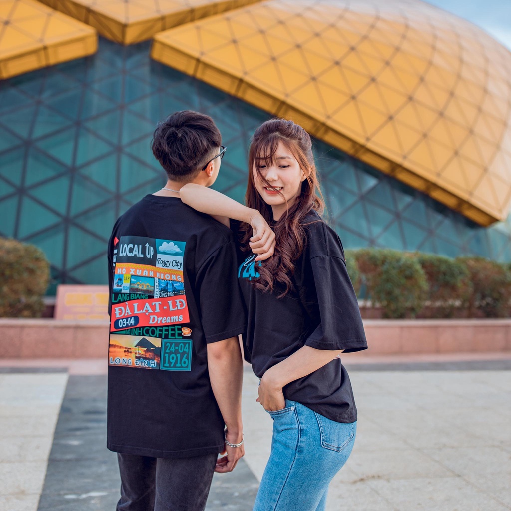 Áo Thun Tay Lỡ LOCAL UP  Đà Lạt Travel Áo Phông Cotton Nam Nữ Unisex - Over Size Form Rộng | BigBuy360 - bigbuy360.vn