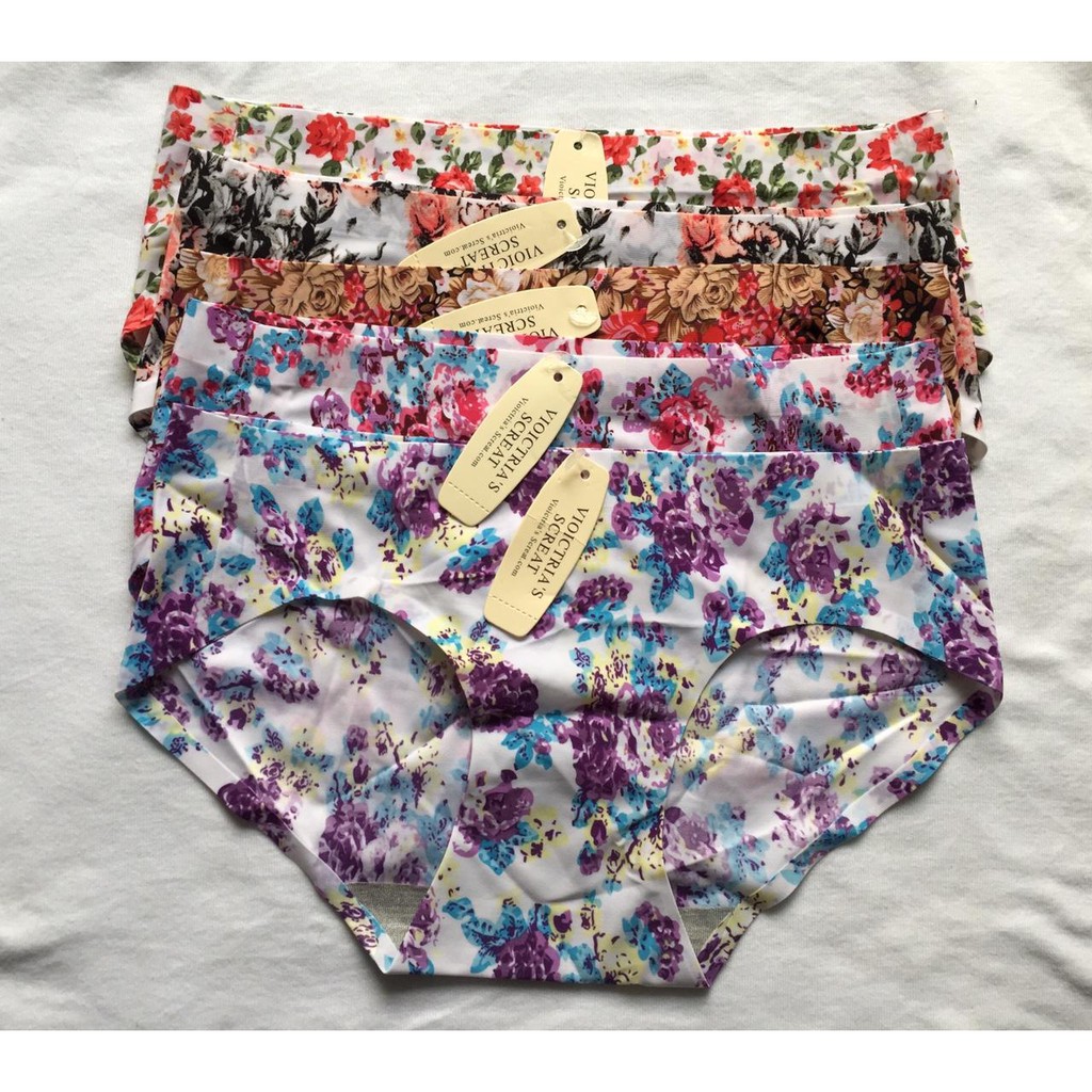 Quần lót nữ đúc su hoa văn Victoria (MS02), quần lót su hoa văn VS (Giao màu ngẫu nhiên)