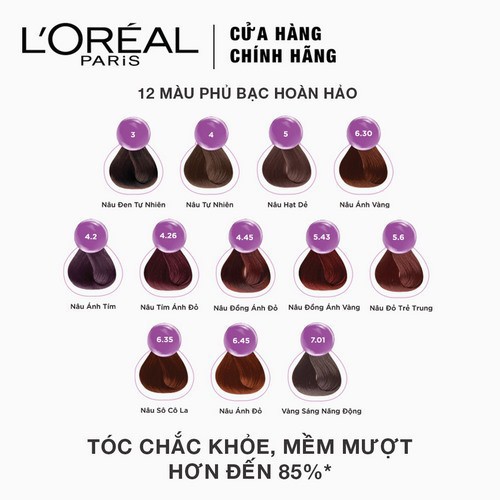 ✅ (CHÍNH HÃNG) Màu nhuộm dưỡng tóc phủ bạc L'Oreal Paris Excellence Crème 172ml