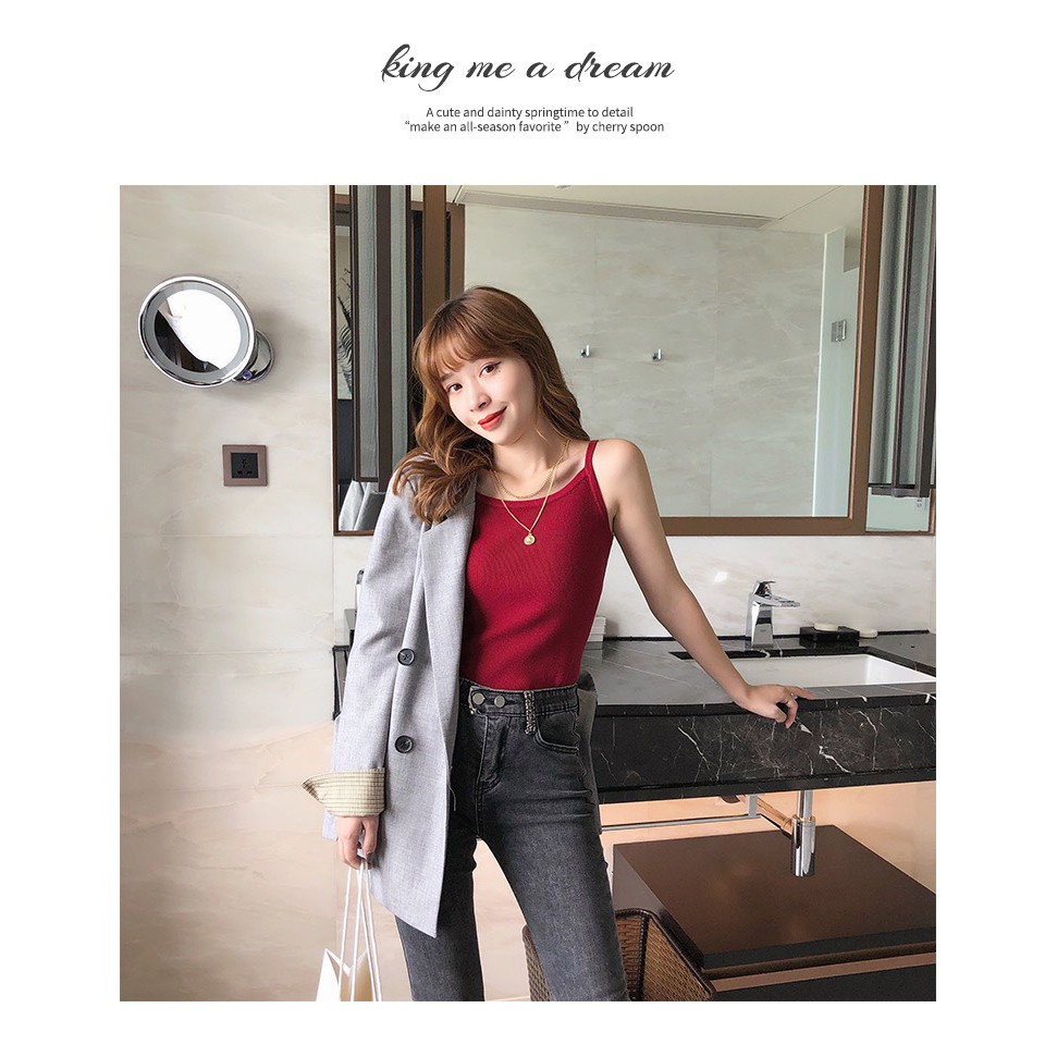 Áo 2 Dây - Áo Croptop dài Trơn 4 Màu Siêu Hot - Kèm DEAL Sốc ( có ảnh thật ) - LP.STORE