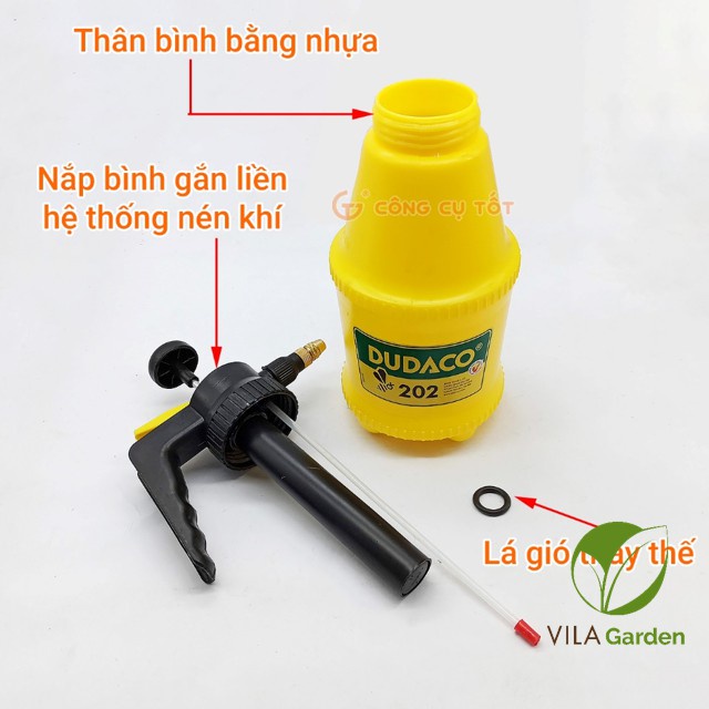 Bình Tưới Cây Dudaco 2 lít - Bình xịt Dudaco 2 lít