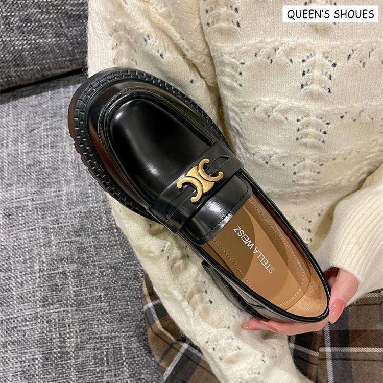 Giày Lười Da Đế Dày Thời Trang Nữ Tính