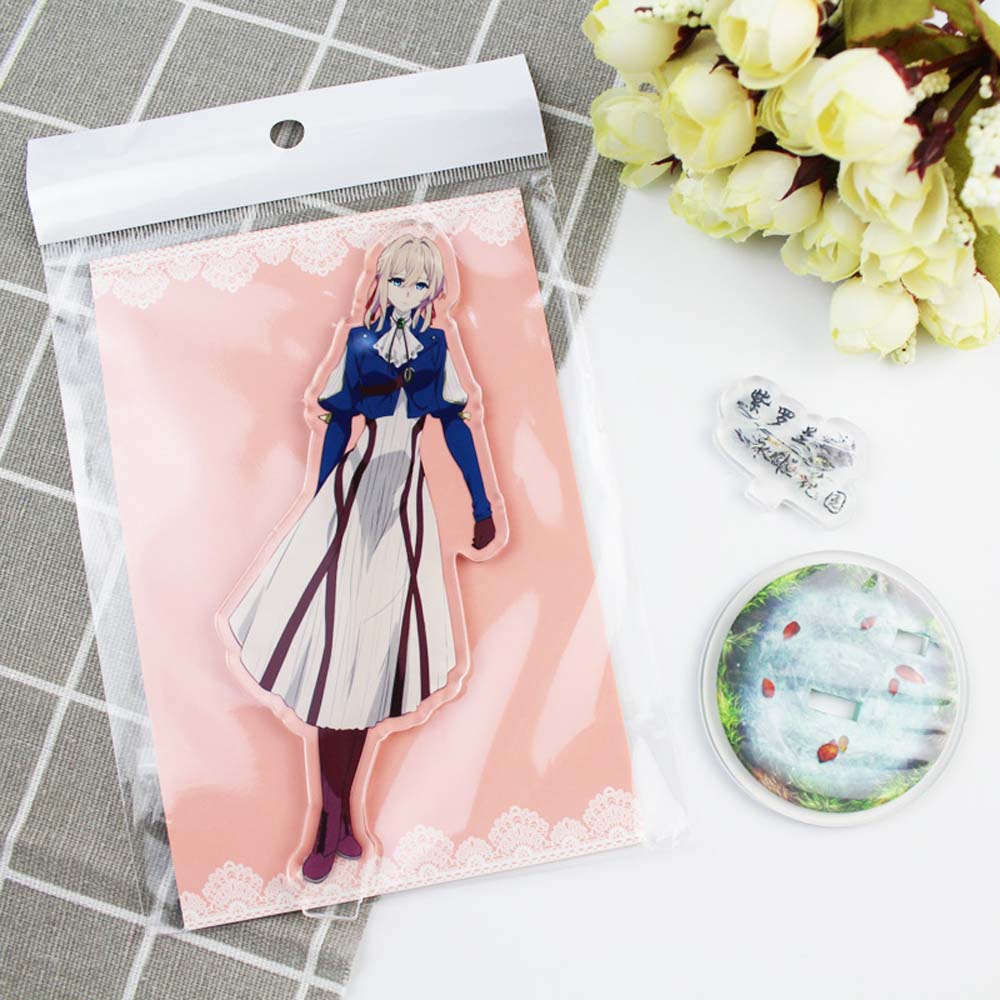 Đế Trưng Bày Mô Hình Nhân Vật Anime Hai Mặt Bằng Acrylic Thẻ