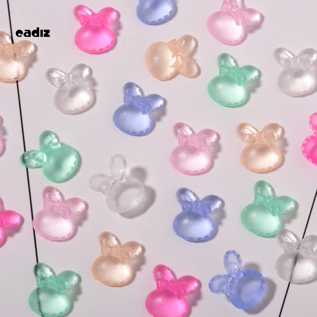 [Hàng mới về] Bộ phụ kiện trang trí móng tay màu kẹo trong suốt họa tiết hoạt hình đáng yêu