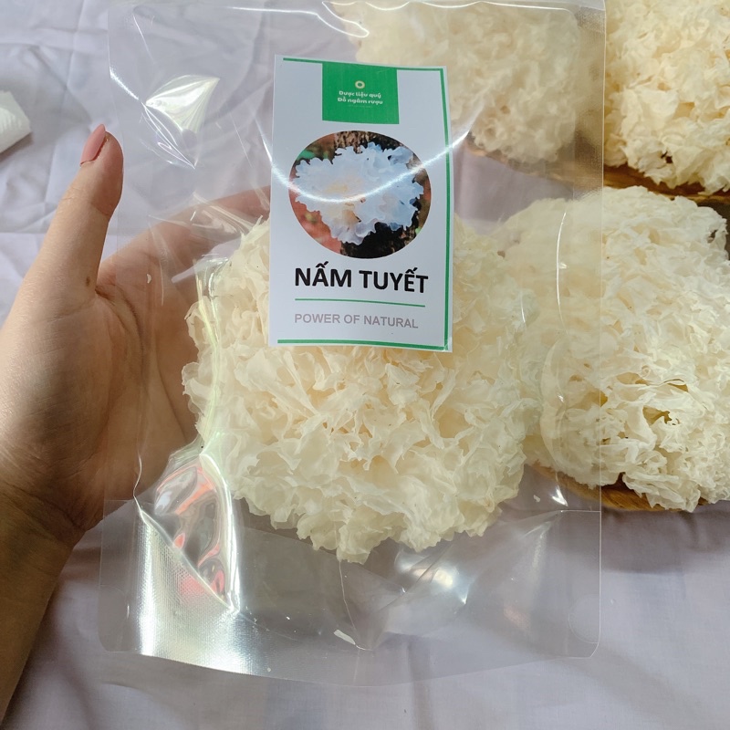 Nấm Tuyết (Ngân nhĩ) 100g nấm tuyết dùng để nấu chè dưỡng nhan, yến,...