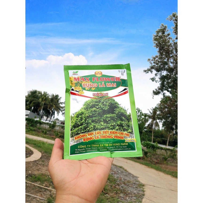 Phân Bón Rụng Lá Mai Max Flower Gói 200g - Rụng Lá Đồng Loạt Theo Cơ Chế Tự Nhiên, Không Suy Cây