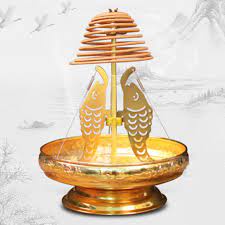 Khay cắm hương vòng bằng hợp kim KCC - Hương Trầm Búp Sen