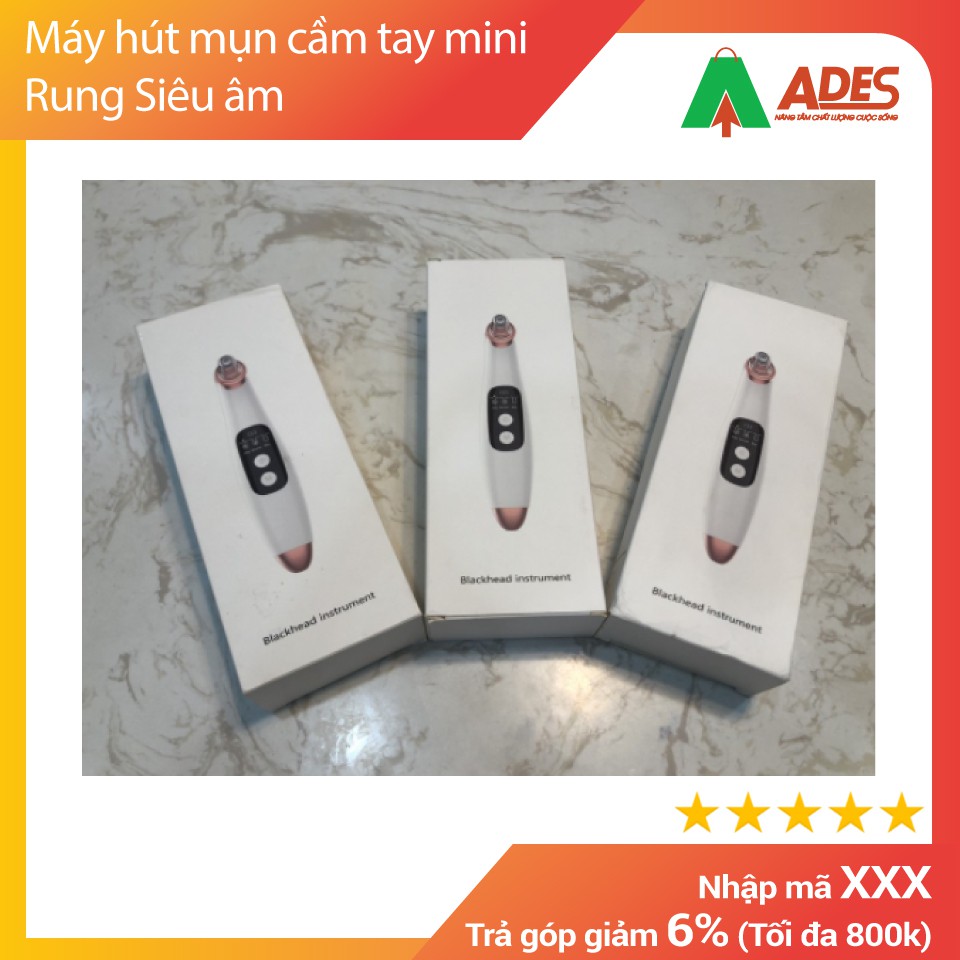 Máy hút mụn cầm tay mini, Rung Siêu âm, an toàn cho da mặt, hàng công ty, thế hệ mới 2020