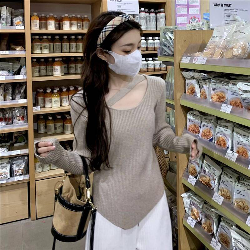 Áo sweater ZHELIHANGFEI dệt kim thiết kế thời trang dành cho nữ