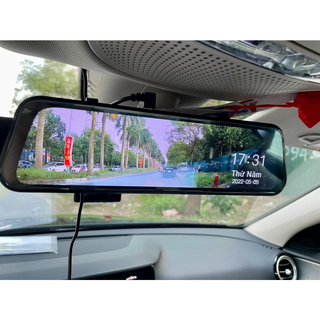 Cam Hành Trình Kẹp Gương X10 full màn 10inh CAO CẤP