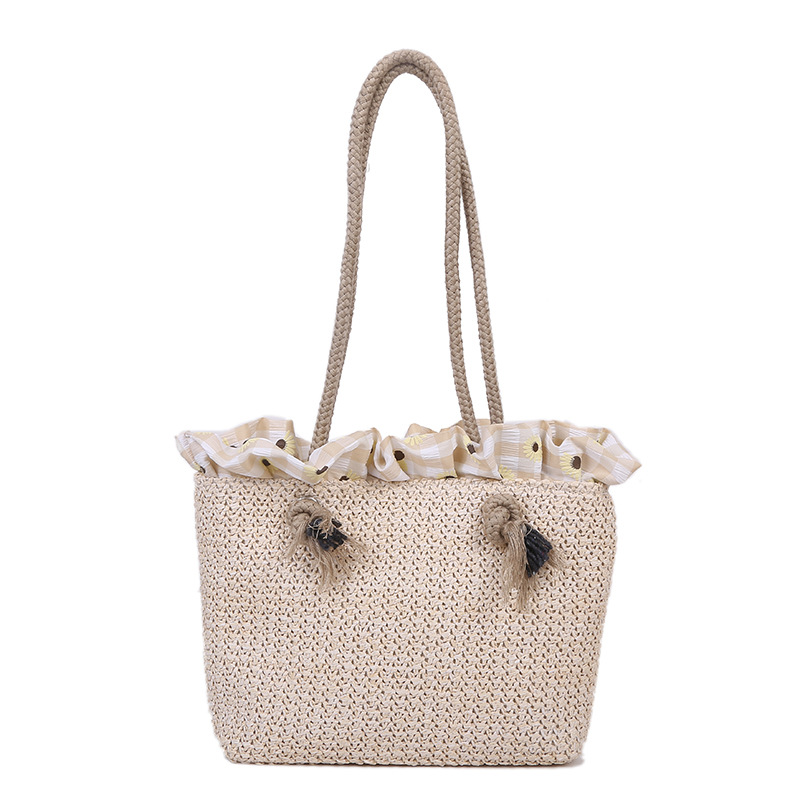 Túi cói nữ IELGY cỡ lớn kiểu dáng đơn giản thời trang