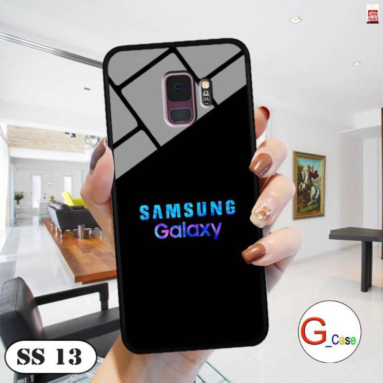 Ốp lưng Samsung S9/ S9 Plus - lưng kính in logo hãng điện thoại đẹp