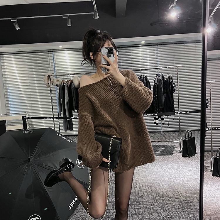 Áo dệt kim phong cách Hàn Quốc cổ điển cá tính thời trang