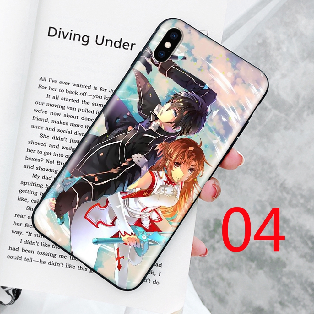 Ốp điện thoại silicon dẻo in hoạt hình Sword Art Online Asuna cho iPhone 5 5S 6 6S Plus 7 8 SE X XR XS Max