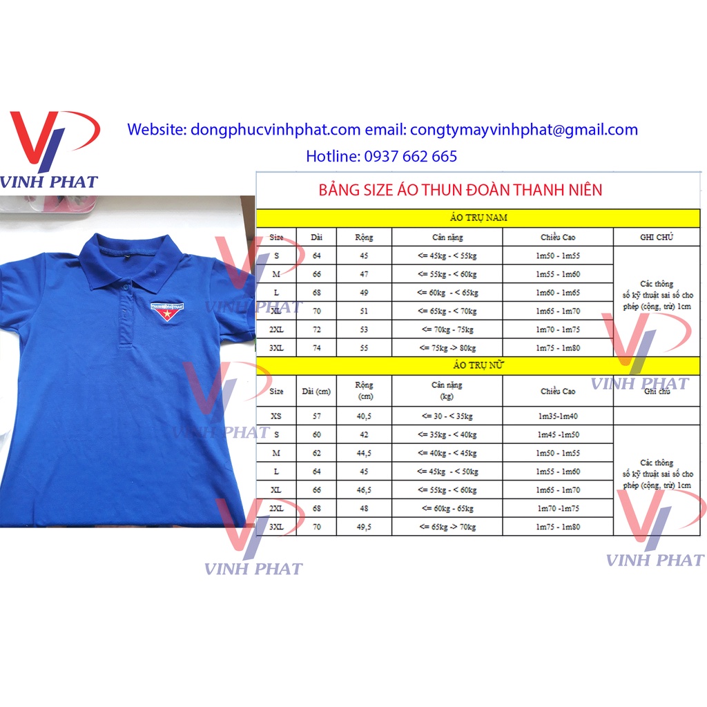 Áo Thun Đoàn Thanh Niên Nam Nữ Vải Cá Sấu Đẹp Thoáng Mát - VĨNH PHÁT