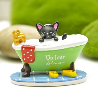 Mua Mô hình mèo đen ngâm mình trong bồn tắm dùng trang trí tiểu cảnh  terrarium  DIY