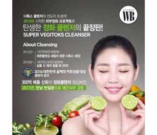 Sữa rữa mặt thải độc 3 in 1 Super Vegitok Cleanser