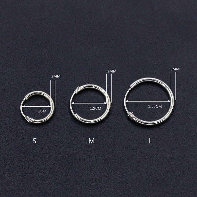 Khuyên Mũi Tròn Mạ Bạc Thời Trang 2016