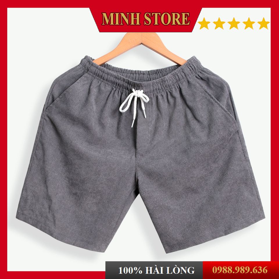 Quần đùi đũi nam thể thao co dãn thoáng mát, quần short nam chất nhung mịn phong cách Hàn Quốc QD06 - MS88