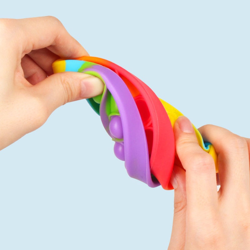 Tik Tok Pop It feiget toy Round Foxmind để giảm căng thẳng vui nhộn Hình tròn Màu sắc cầu vồng Đồ chơi giảm căng thẳng hiệu quả cho người lớn