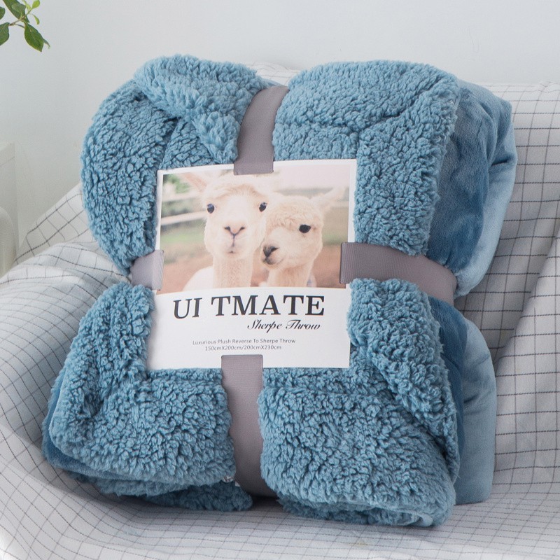 Chăn Lông Cừu ULTIMATE Xuất Hàn Kích Thước 2x2,3m Chất Liệu 100% Polyester Mềm Mại Cao Cấp 2 Lớp Siêu Ấm | BigBuy360 - bigbuy360.vn