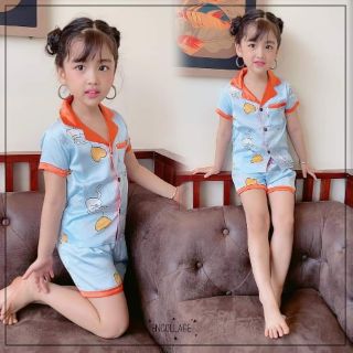 Bộ đồ ngủ lụa cho bé gái