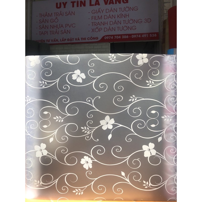 Giấy dán kính hoa trắng
