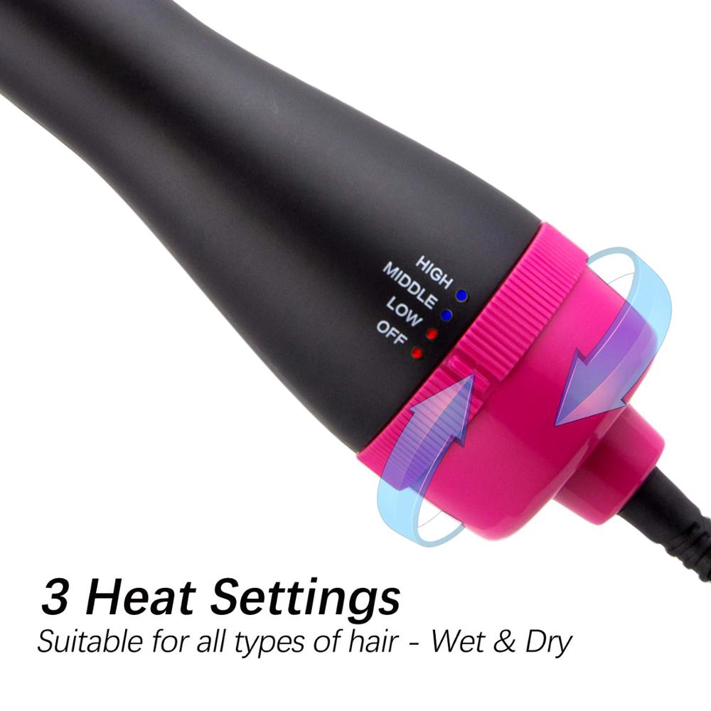 Multifunctional hot air comb negative ion hair dryer curly hair comb infrared straight hair salon tool One Step Hair Dryers Volumizer Blower 3-in-1 Hair Dryers Hot Brush Blow Drier Hairbrush Styling Tools Styler