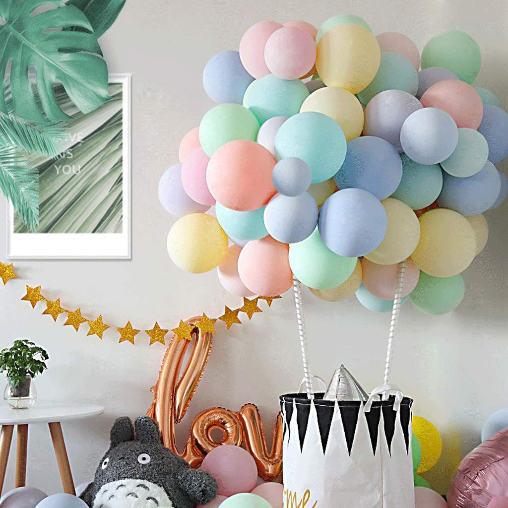 10 bong bóng pastel balloons macarons